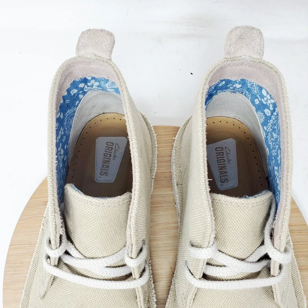 Clarks Originals Desert Boots Womens 8 Aerial Canvas Extra‎ Light Ankle Shoes